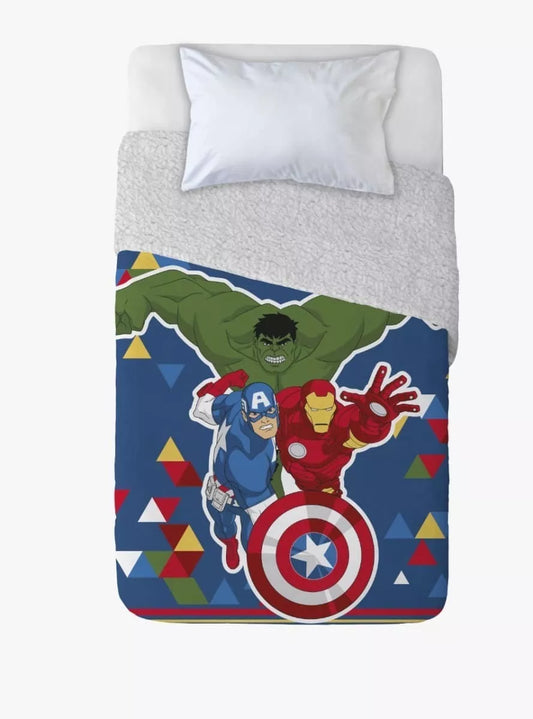 🛡️ ¡PROTEGE EL SUEÑOS DE TUS HIJOS CON PODER! Frazada Térmica Avengers 1.5 Plz 💥