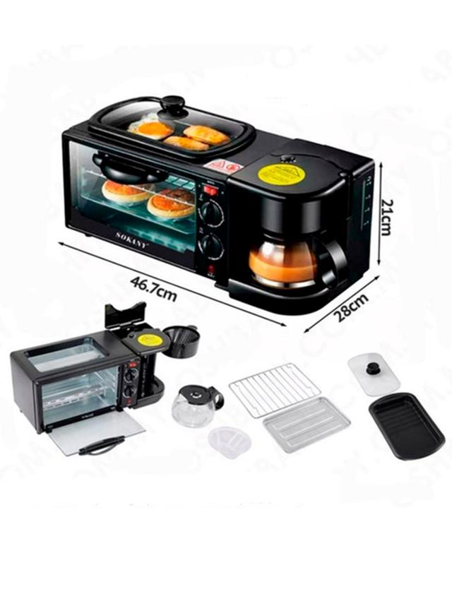 ¡Adiós a las Mañanas Caóticas! Kit 3-en-1 Maestro: Desayuno Completo en Minutos ☕Horno Eléctrico-Cafetera-Plancha